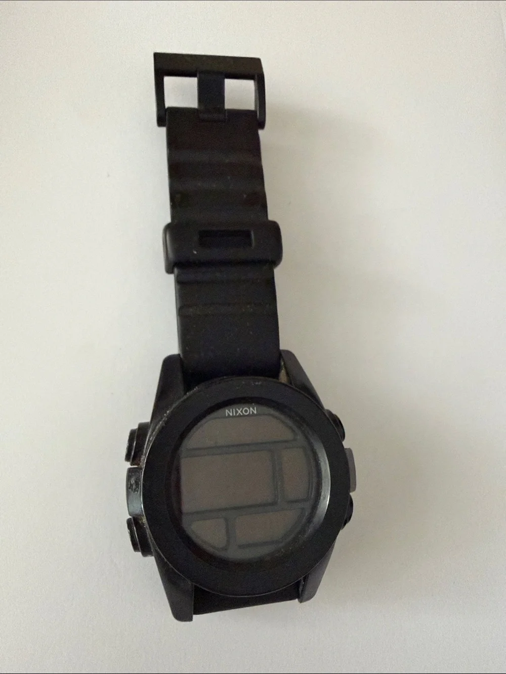 Nixon Black Digital Sport Watch with Rubber Strap